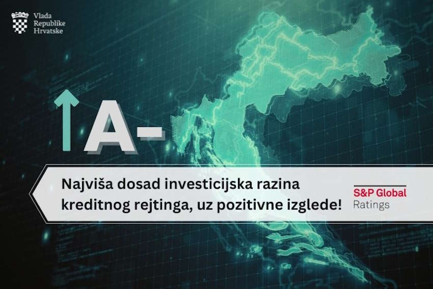 Verbesserung der Kreditwürdigkeit Kroatiens auf A- aufgrund stabilen Wirtschaftswachstums, politischer Stabilität und Investitionen in die Energieversorgung