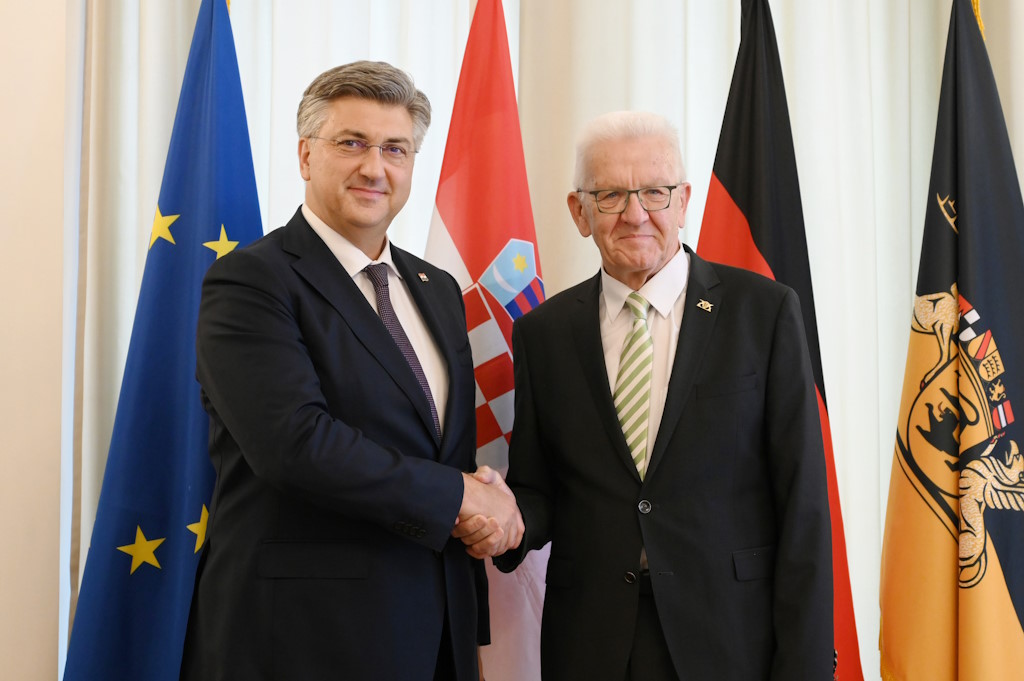 Ministerpräsident Andrej Plenkovic besuchte Baden-Württemberg und erklärte sich bereit, die Energiekooperation mit Winfried Kretschmann zu verbessern